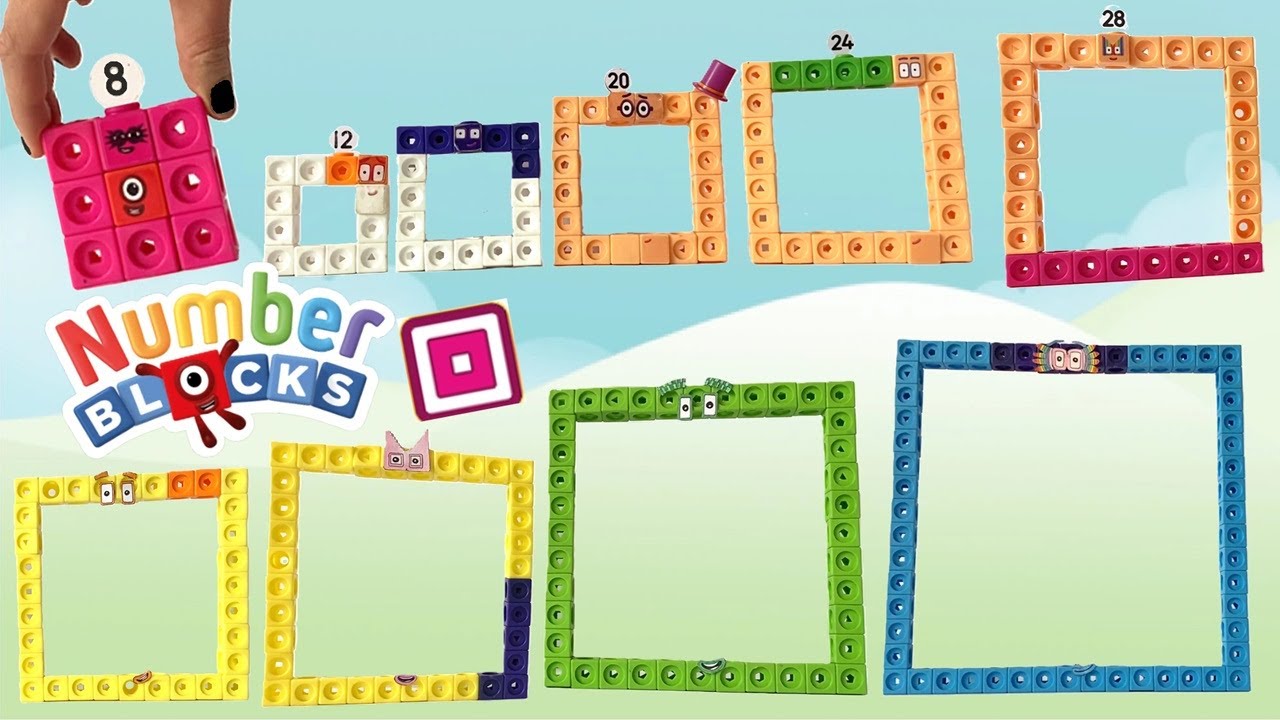 Numberblocks Square With A Hole Club | Numberblock Math Link Cubes | Numberblock Square Sneezing