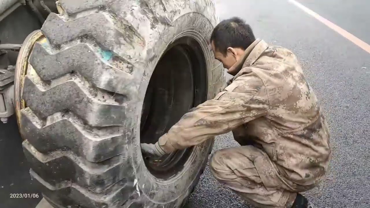 Tire Repairing Huge Truck | #industrial #truck #tires #tire