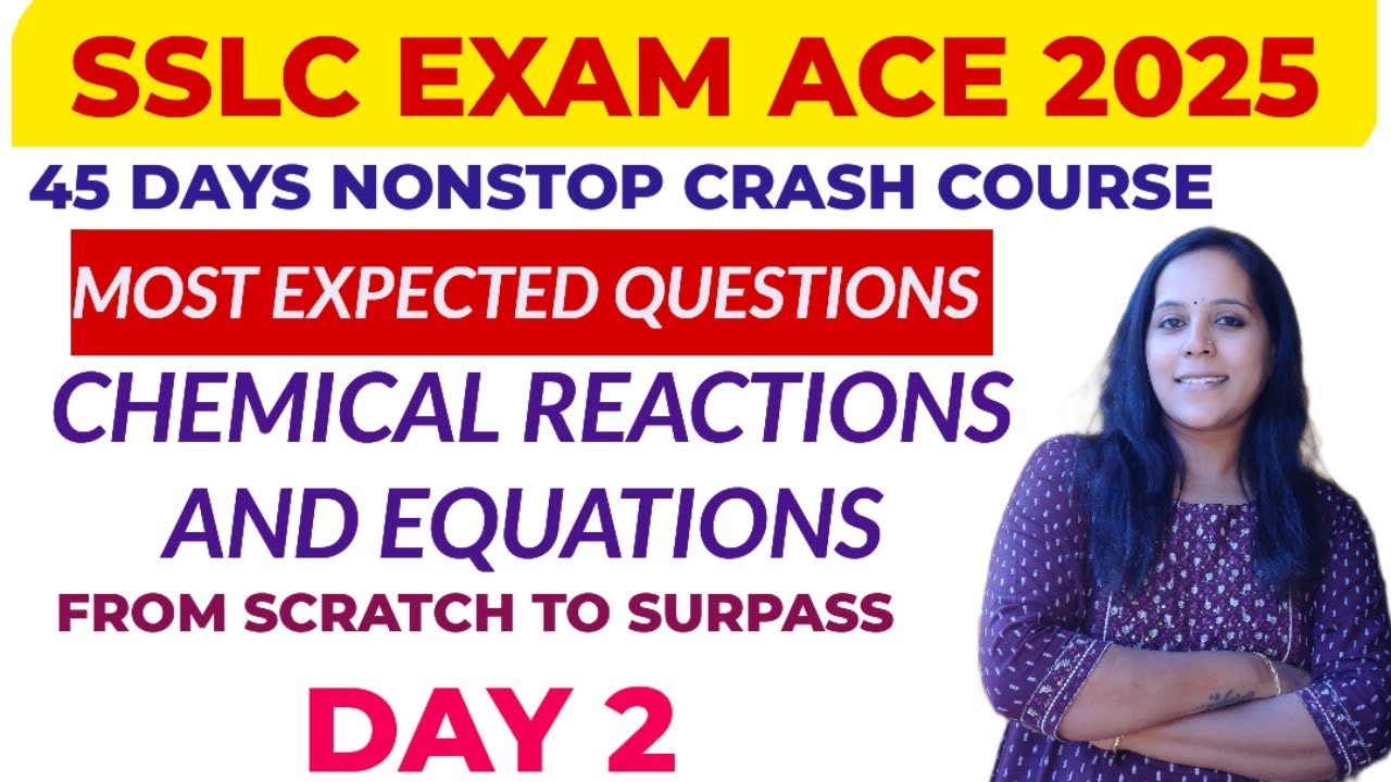 SSLC SCIENCE MOST EXPECTED QUESTIONS CHEMICAL REACTIONS ANS EQUATIONS  #sslc #sslcscience  #sslc2025