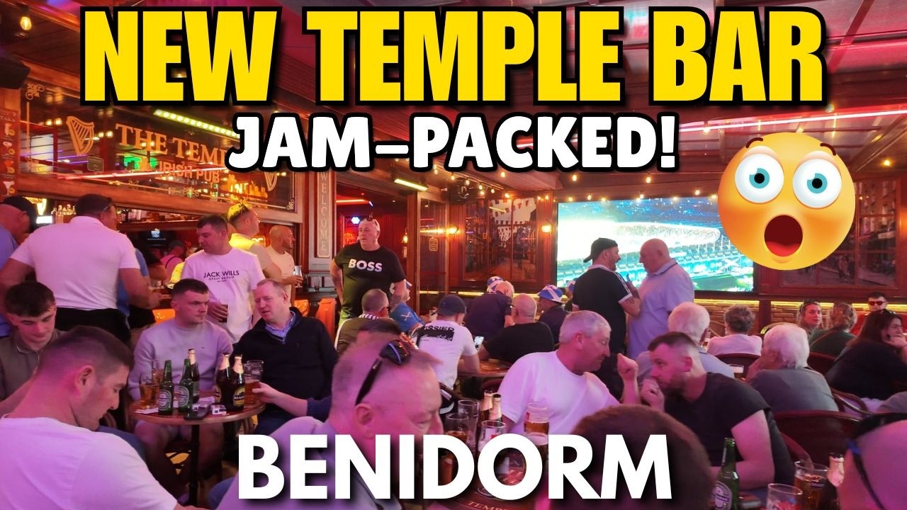 Benidorm's *NEW* Temple Bar JAM-PACKED! 😲🍺┃Hotel Pueblo Refurbishment!