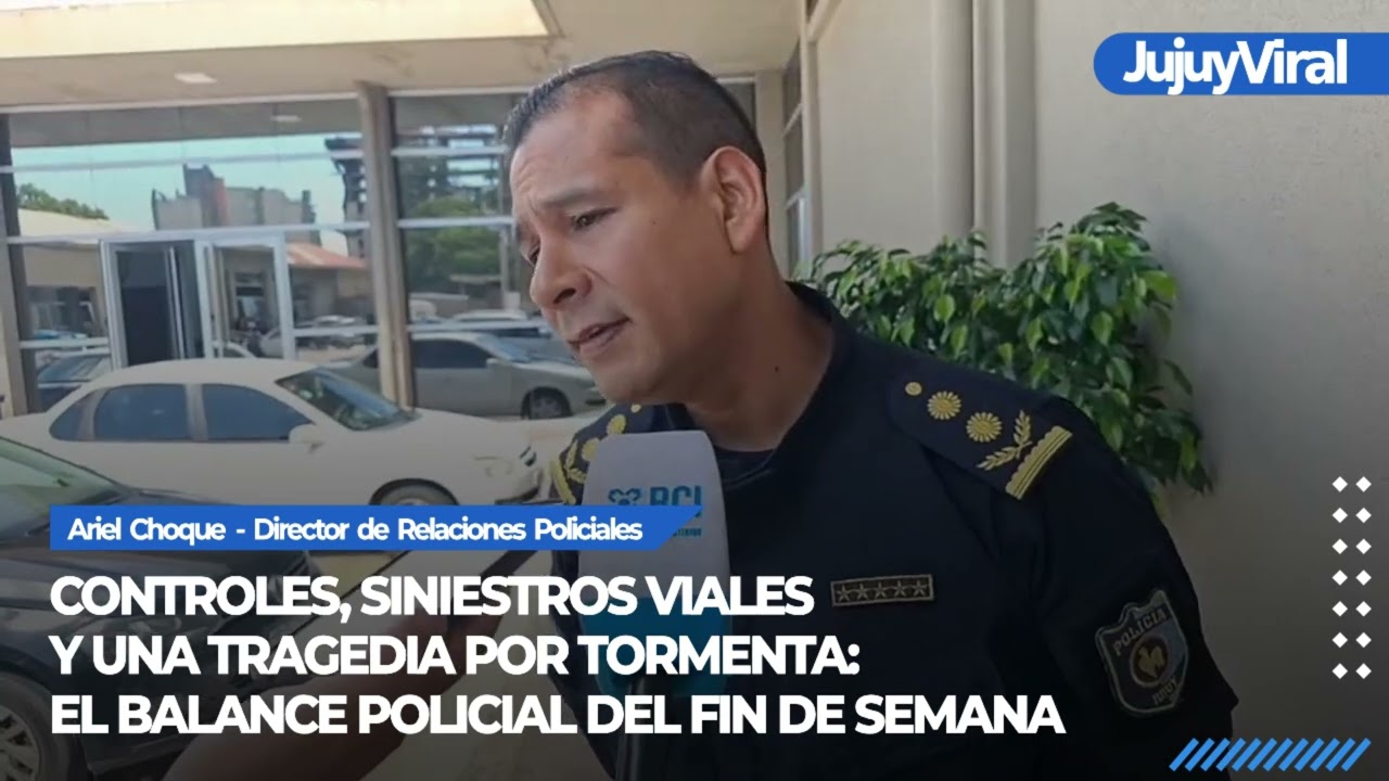 Controles, siniestros viales y una tragedia por tormenta: el balance policial del fin de semana