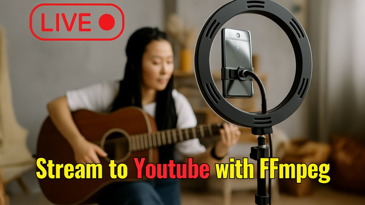 how to stream to YouTube using FFmpeg