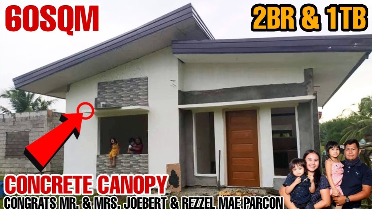 Concrete Canopy Talaga Nagdala at Roofing Design, Galing ng Gumawa Dito, 60Sqm Floor Area, 2BR & 1TB