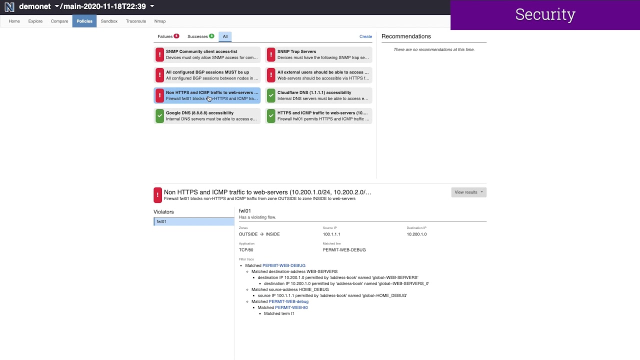 Automatic Network Policy Analysis with Batfish Enterprise