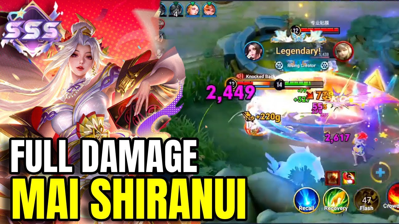 DOMINATING 700 STARS RANK WITH FULL DAMAGE MAI SHIRANUI | Honor of Kings