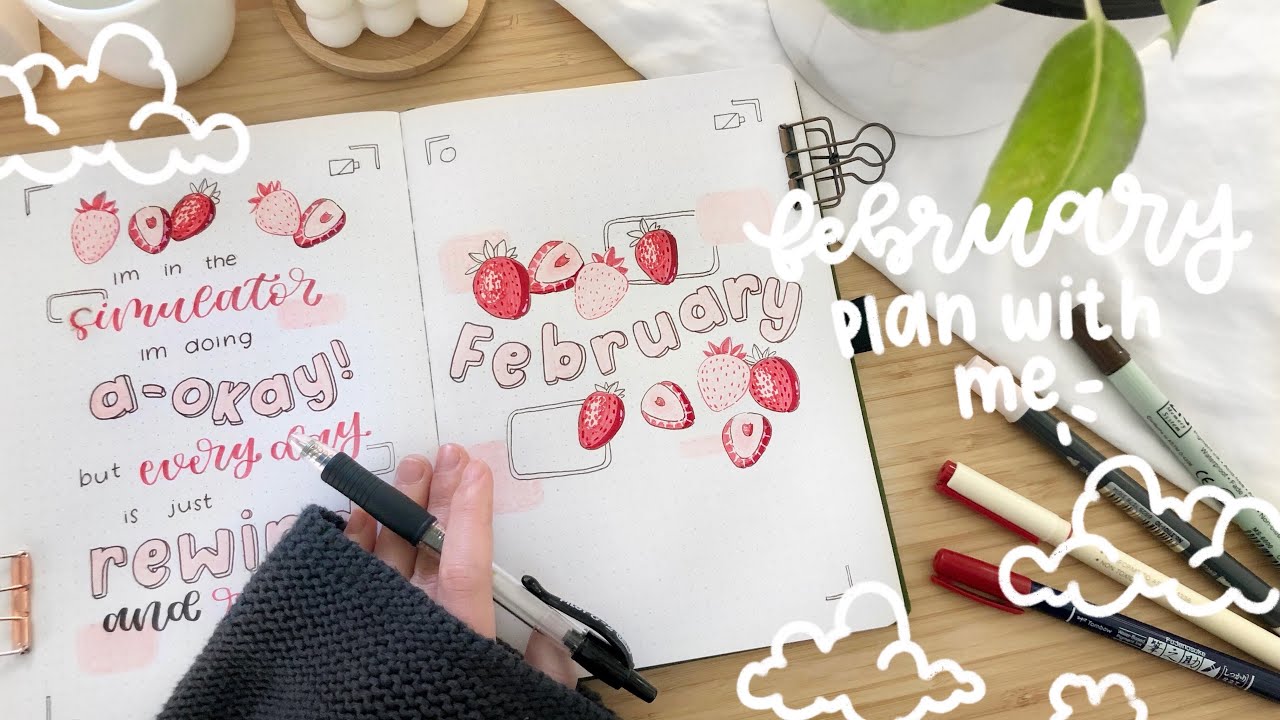 february plan with me // 2022 bullet journal setup
