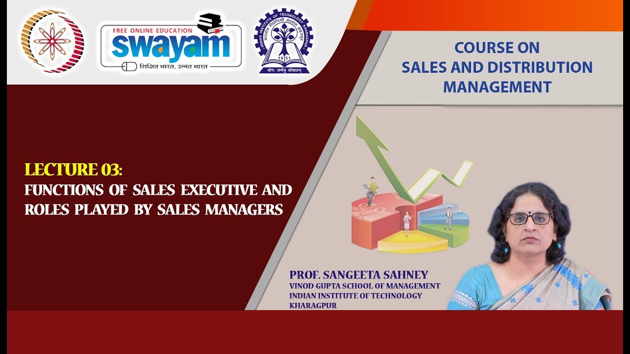 Lecture 03 : Functions of Sales Executive and Roles played by Sales Managers
