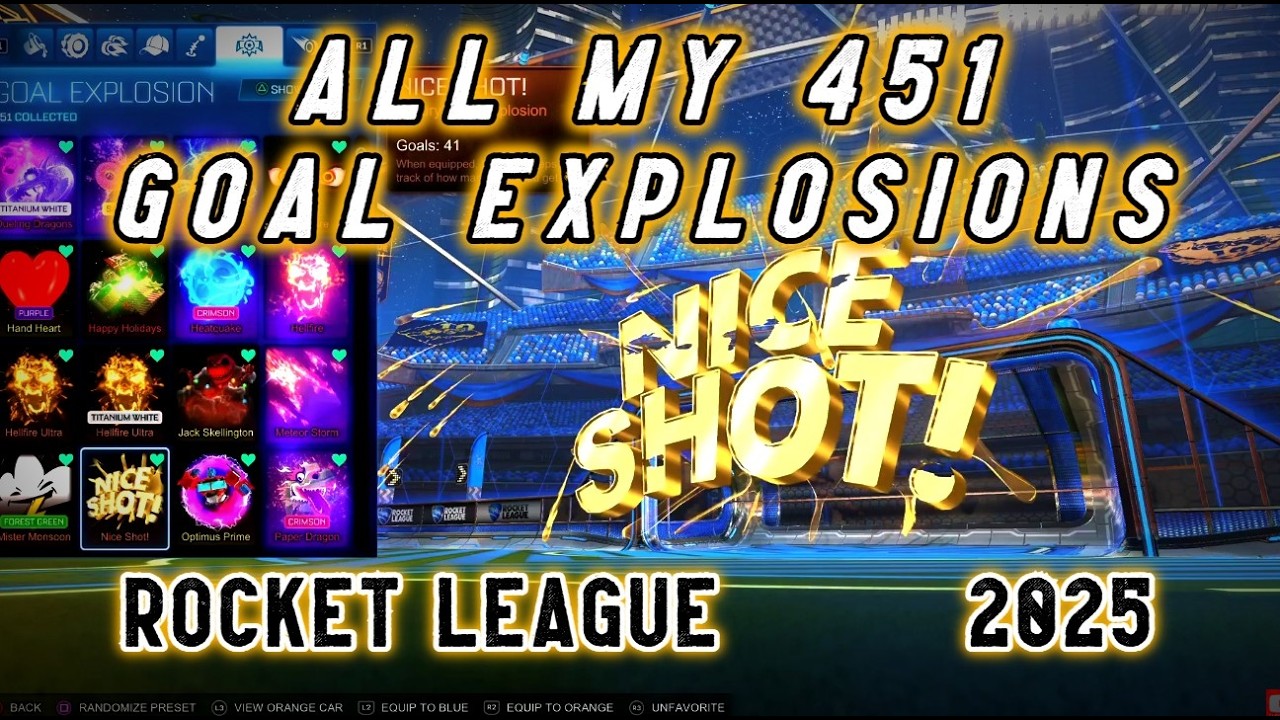 ALL MY GOAL EXPLOSIONS in ROCKET LEAGUE - 451 GOAL EXPLOSIONS (AUGUST 2025)