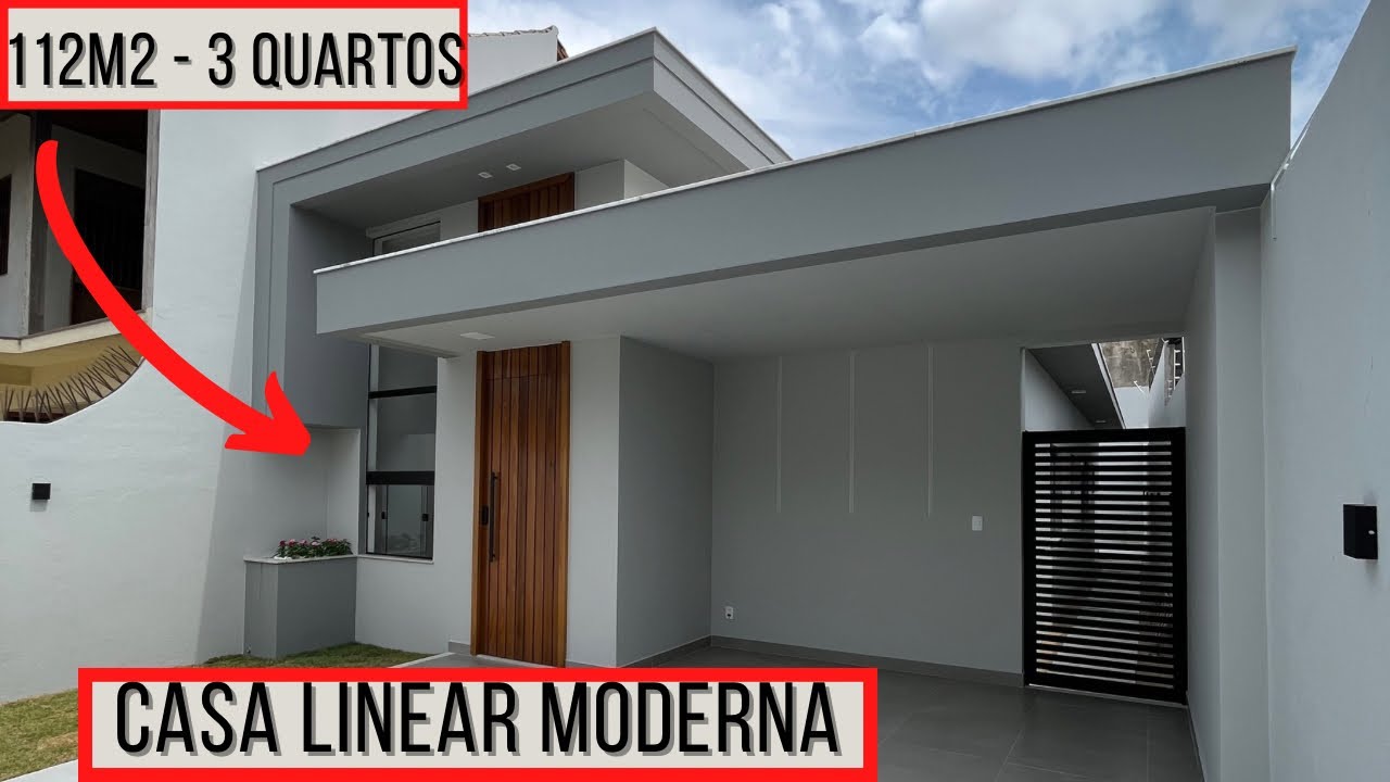 Casa Linear com 3 quartos - 112m2 e Pé direito alto