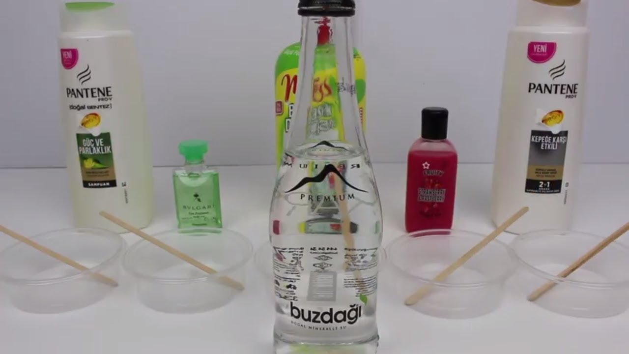 Su ile Slime!! 5 farklı tarif ile water slime!!! - Bidünya Oyuncak