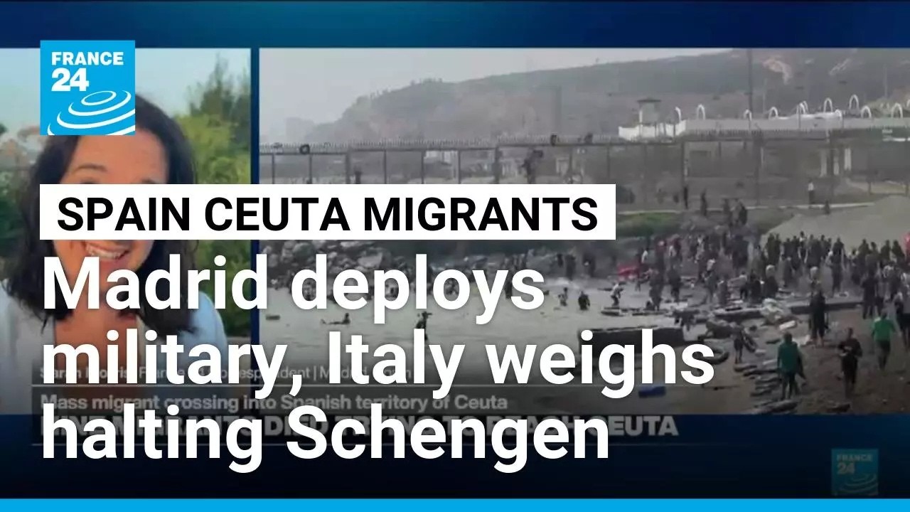 Spain to deploy military to restore order in Ceuta after thousands of people breach Morocco&rsquo;s border