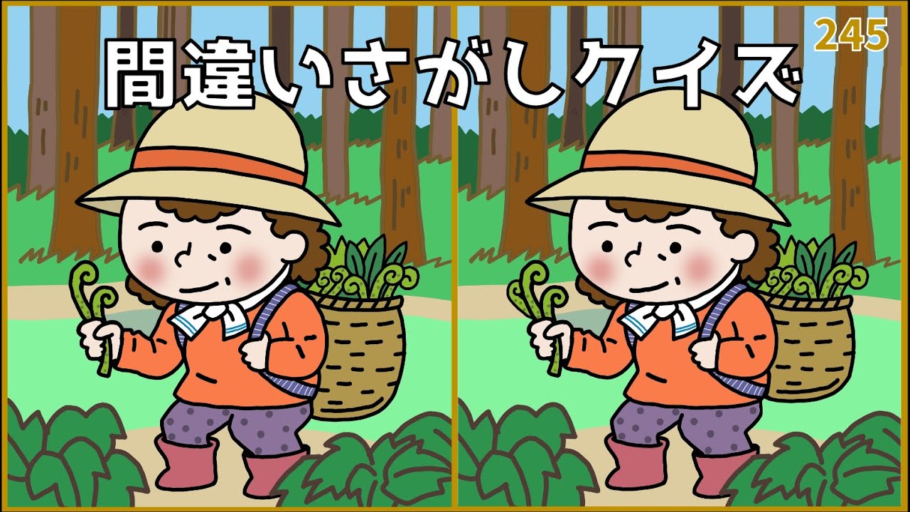 【間違い探しクイズ】無料＆手軽に取り組める！高齢者向け脳トレ問題【面白い】#245