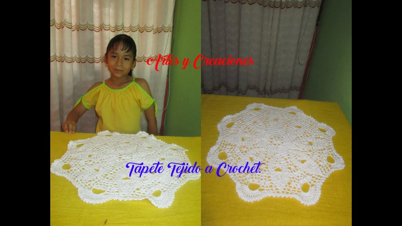 TAPETE TEJIDO A CROCHET.