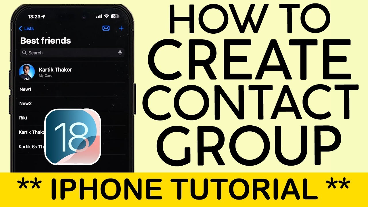 How to Create Group Contact on iPhone iOS 18 (2024)