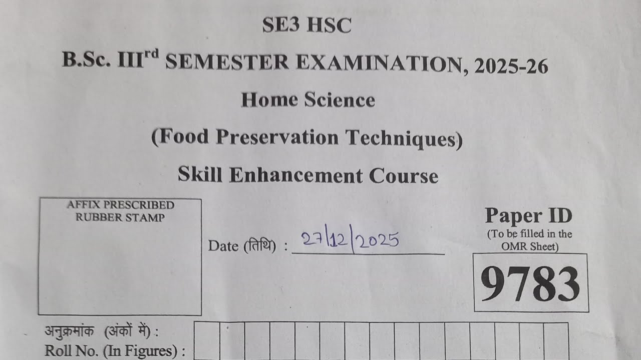 Food Preservation Techniques Paper solution. SE3 HSC answer key DDUGU #papersolution #ddugu #youtube