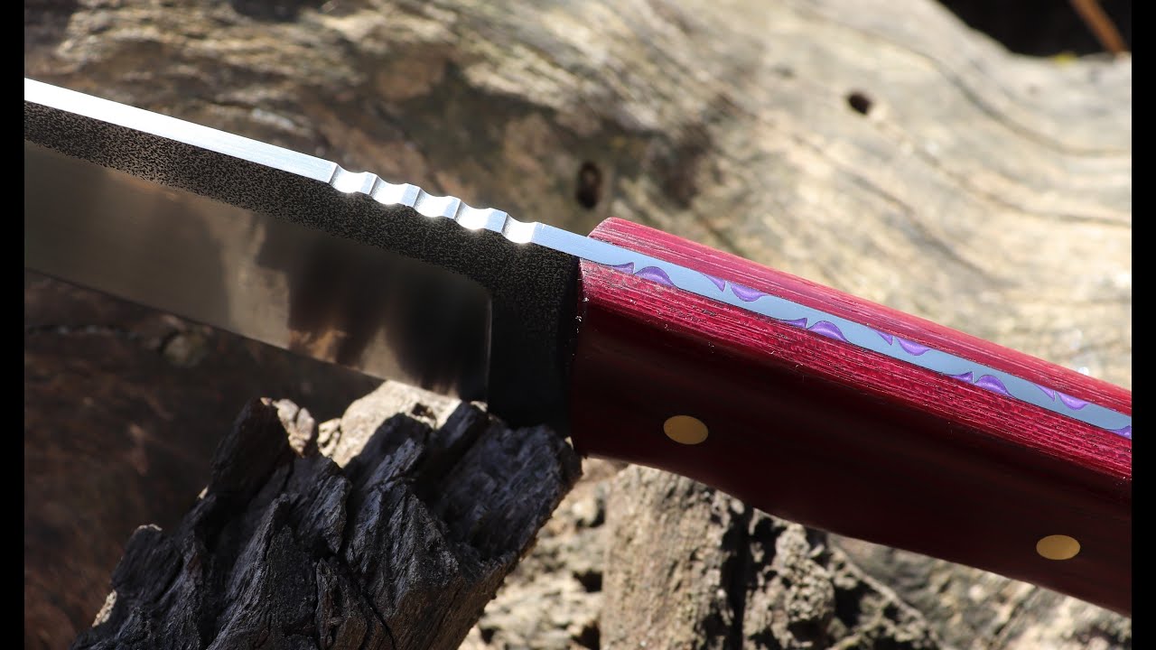 adım adım bıçak yapımı, eğe ile ağız açma, knife making, fabricación de cuchillos