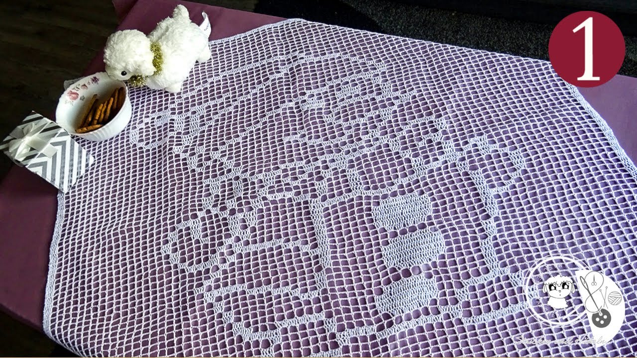 Filethäkeln ☃️ Schneemann ☃️ Teil1/ Mitteltischdecke / Maschenschäfchen