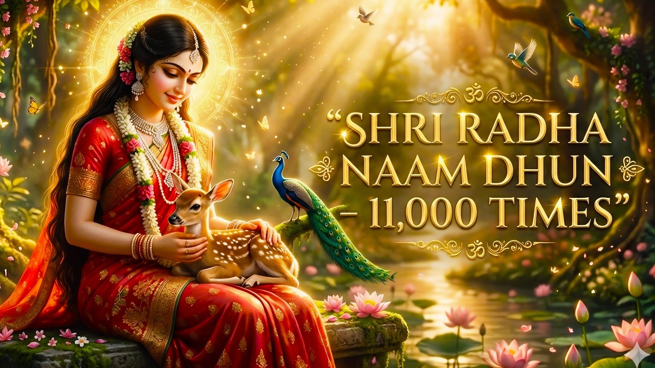 अखंड श्री राधा नाम जप 11000 Baar Shri Radha Naam Jaap 11000 Times Radha Naam Dhun | Peace Tunes
