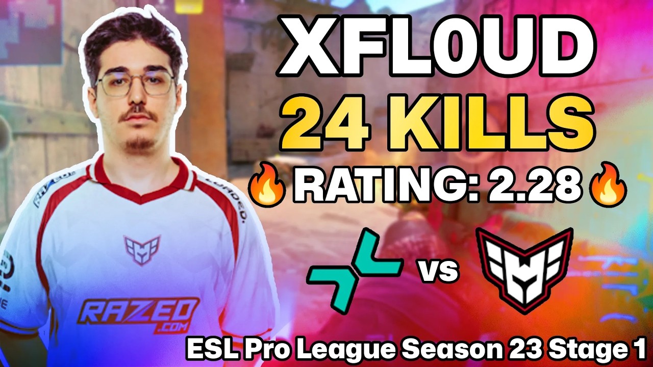 🔥 XFL0UD POV: DUST2 DESTRUCTION vs PARIVISION! | ESL Pro League Season 23 Stage 1