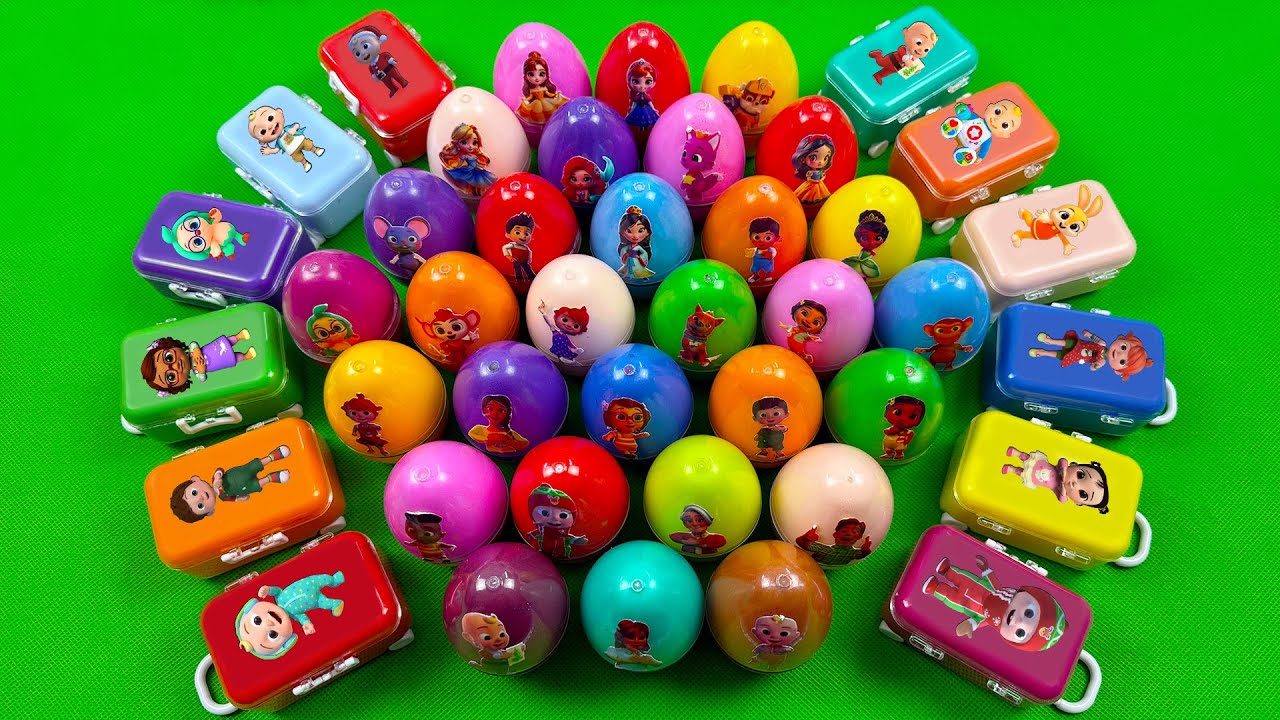 Cocomelon Slime Galaxy 🌀 Fun with JJ, Pinkfong, TomTom, YoYo, Cody & Friends Slime & Glitter Eggs🌈