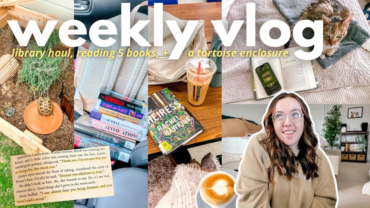 reading 5 books in 5 days, building a tortoise enclosure, + my reading journal 📖🐢 WEEKLY VLOG