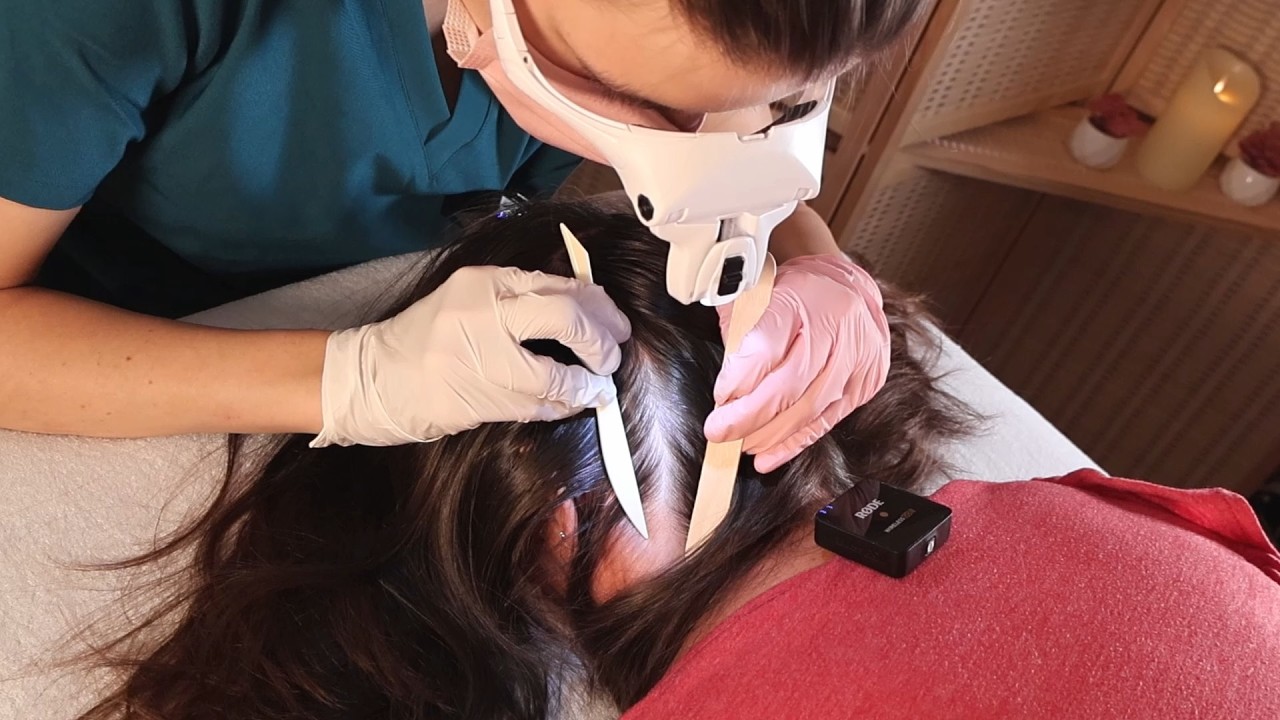 Soothing ASMR Scalp Check | Close-Up Exam with Hair Pulling & Gentle Touches