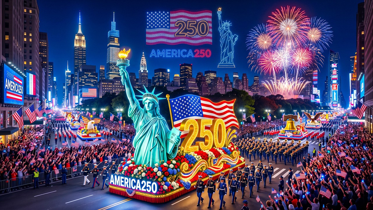 🇺🇸✨ America 250 Night Parade 2026 | 250th Independence Day Celebration & Fireworks | Full Event 4K
