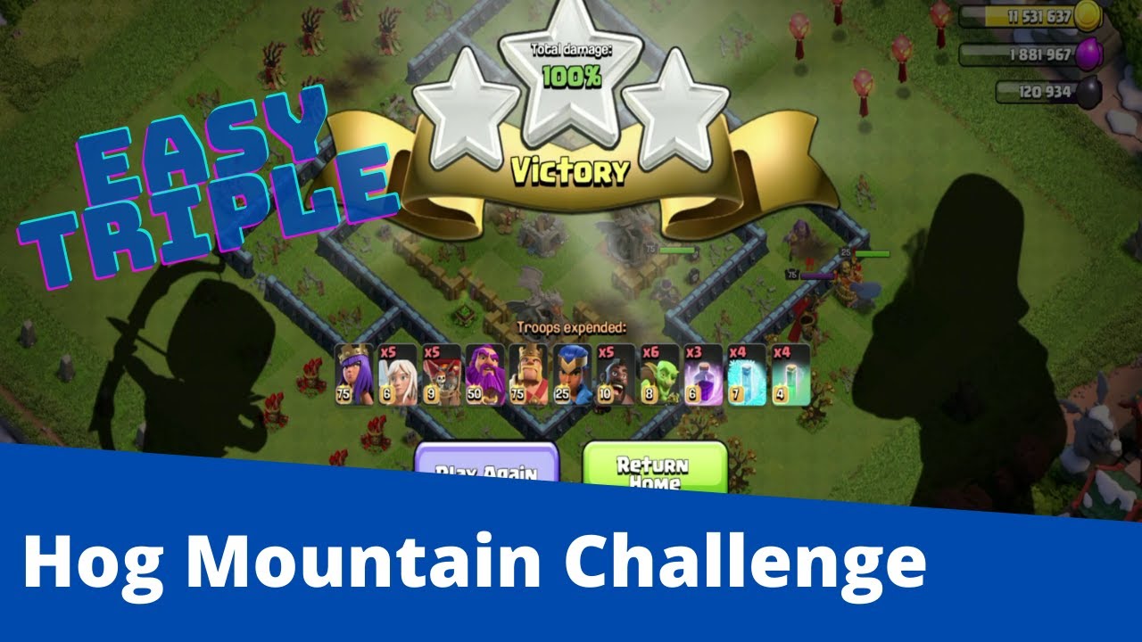 HOW TO EASILY 3 STAR HOG MOUNTAIN CHALLENGE | Clash of Clans