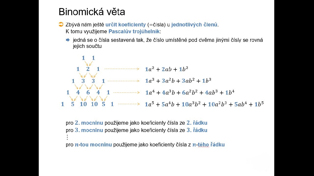 6.11 Binomická věta