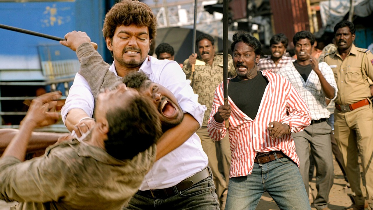 ഗുണ്ടകളെന്ന് കേട്ടാലേ ഇങ്ങേർക്ക് പ്രാന്താ ! അടിച്ചുചുരുട്ടും | Aathi | Vijay | Thalapathy Vijay