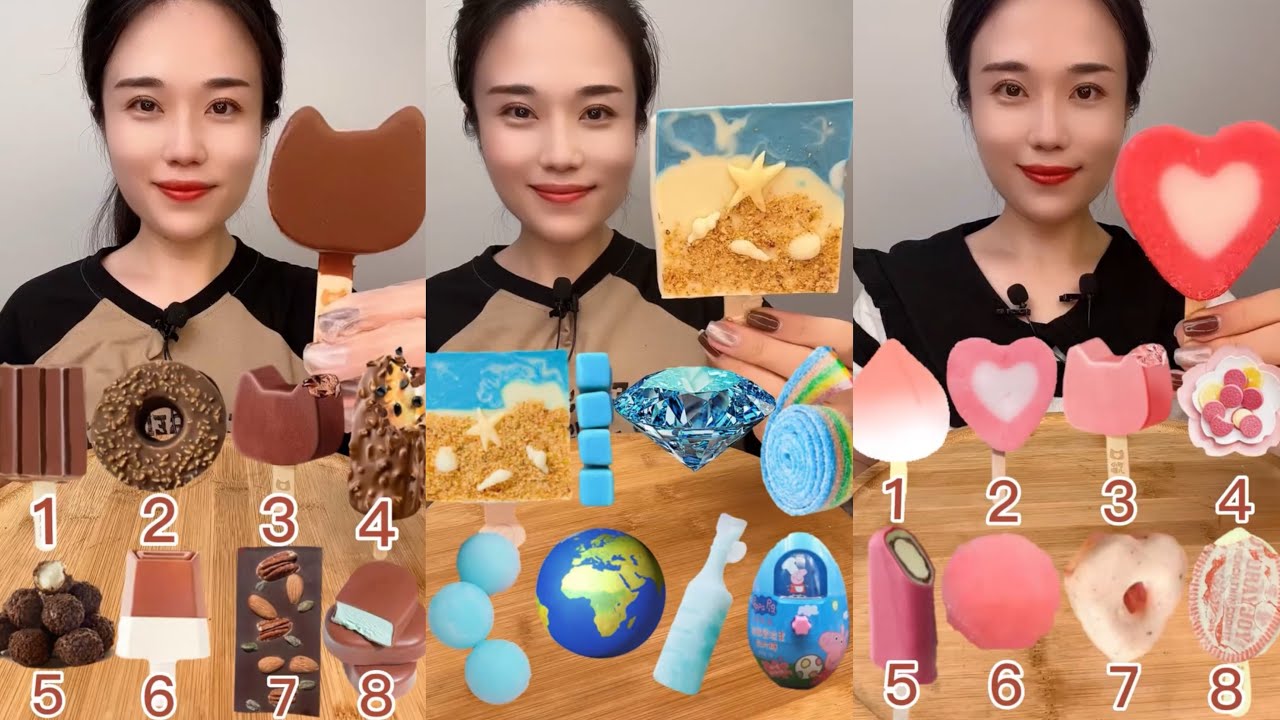 ASMR Emoji İce Creams🍦(chewy sounds) | Tik Tok Emojis | Emojilerle Dondurma Yeme