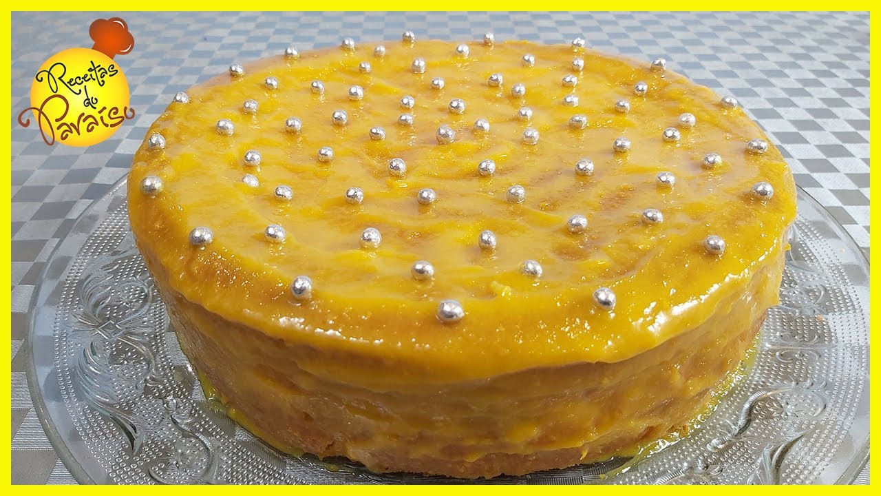 BOLO DE ANIVERSÁRIO SIMPLES COM DOCE DE OVOS E CALDA DE LIMÃO | 🍎 Receitas do Paraíso