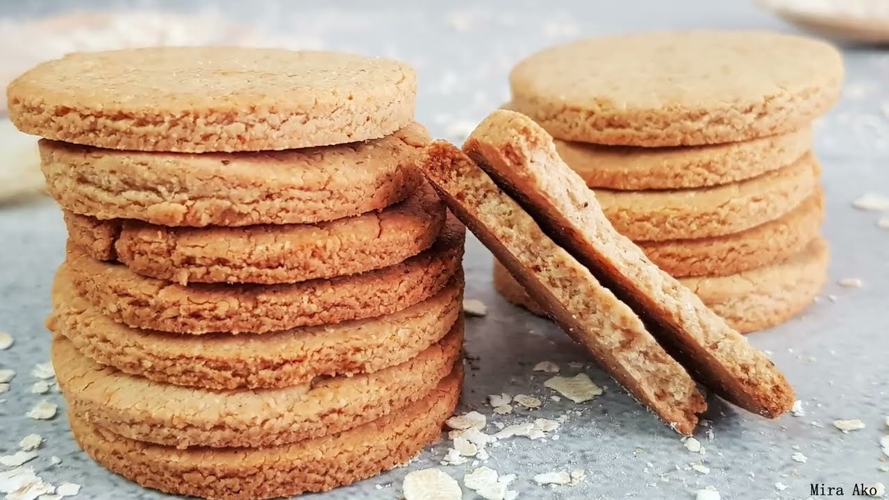 Healthy Vegan Crunchy Oatmeal Cookies | Gluten-Free & Sugar-Free Oatmeal Cookies | ASMR