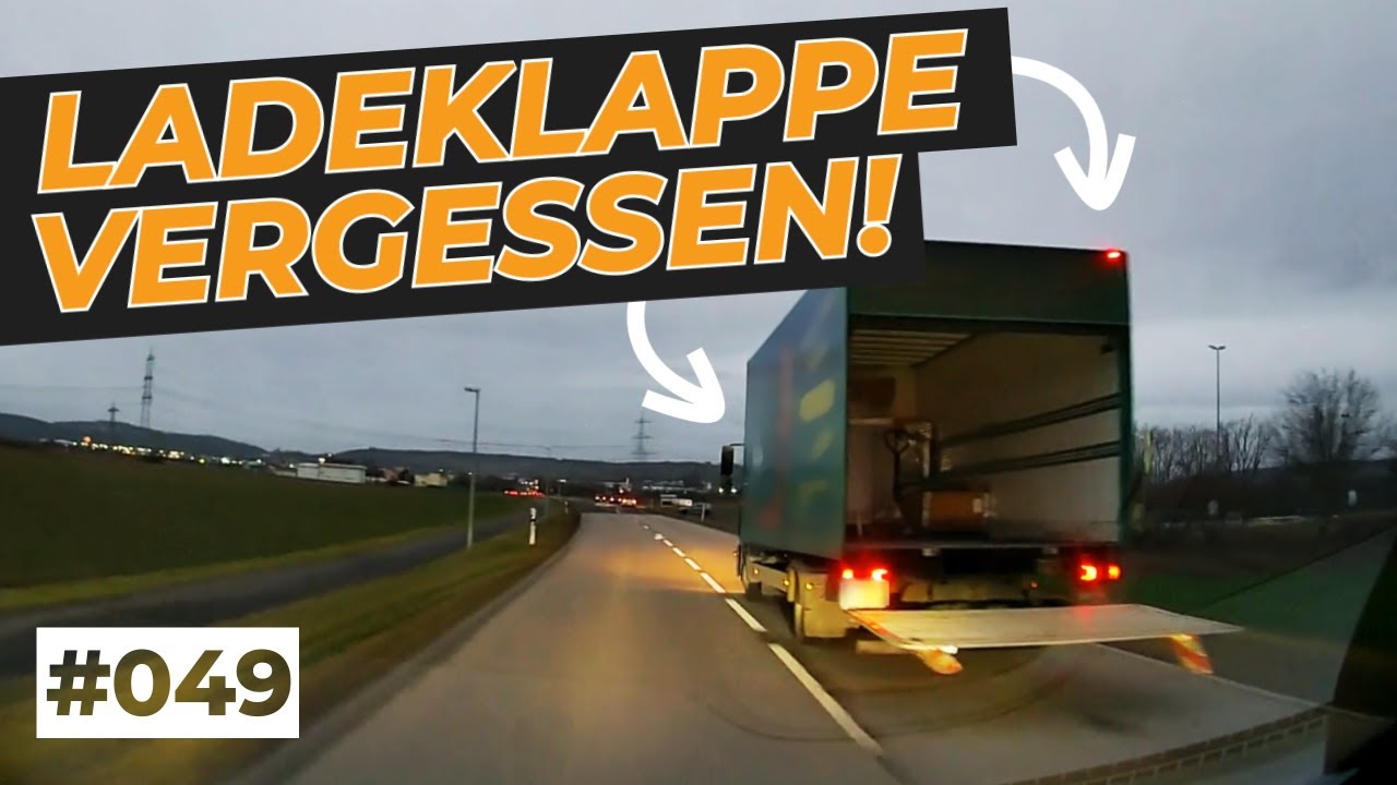 Mit offener Ladeklappe über die Landstraße und (sehr) lebensmüder Radfahrer | #GERMAN #DASHCAM | #49