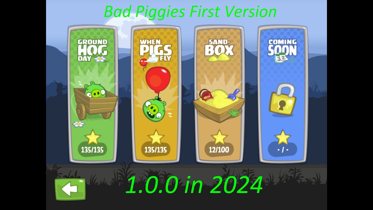 Playing Bad Piggies 1.0.0 (Ground Hog Day) - (Bad Piggies First Version)