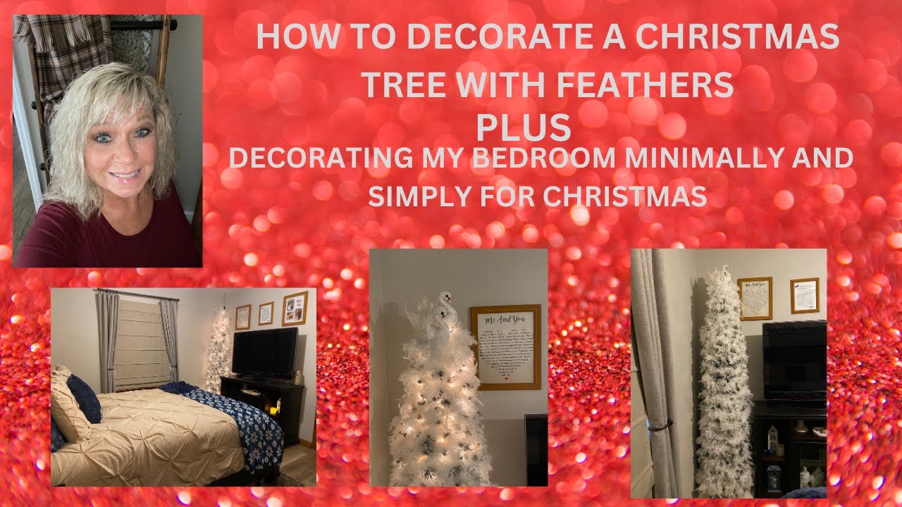 How I decorated my bedroom Christmas tree with feather boas and more!