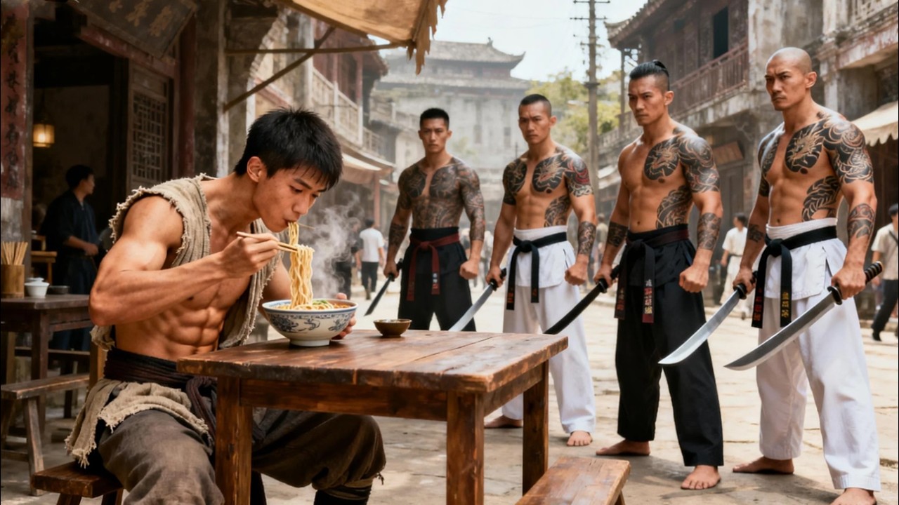 惡霸欺負吃麵少年，怎料少年是隱藏高手，一雙筷子秒殺全場。Kung Fu | 功夫 | 動作片 |