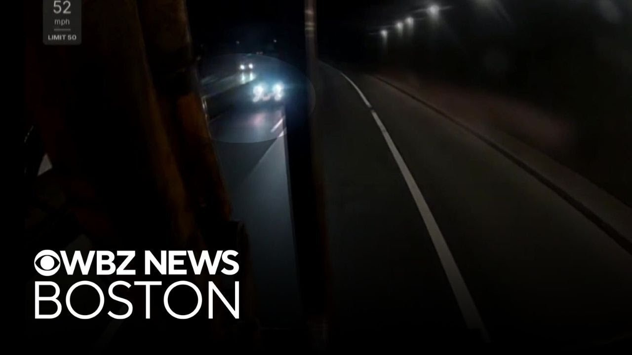 Wrong-way driver seen on video moments before hitting and killing Massachusetts State Trooper