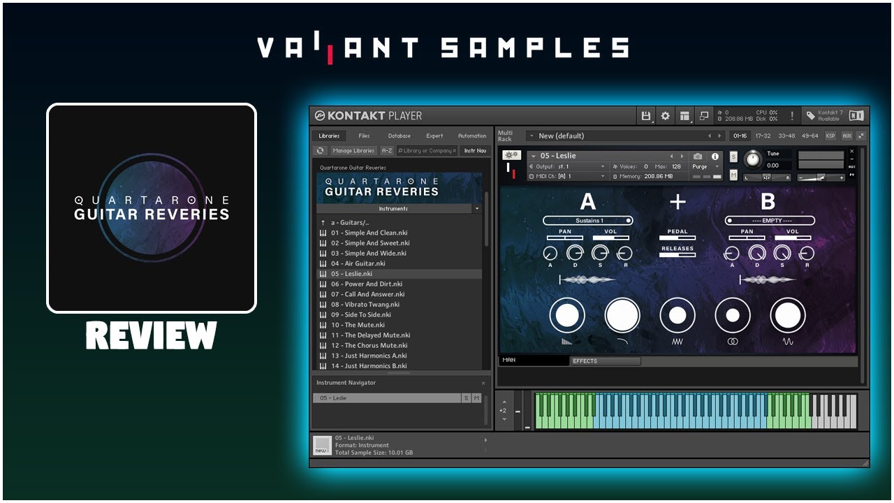 Valiant Samples - Quartarone Guitar Reveries (Kontakt Library) | Review