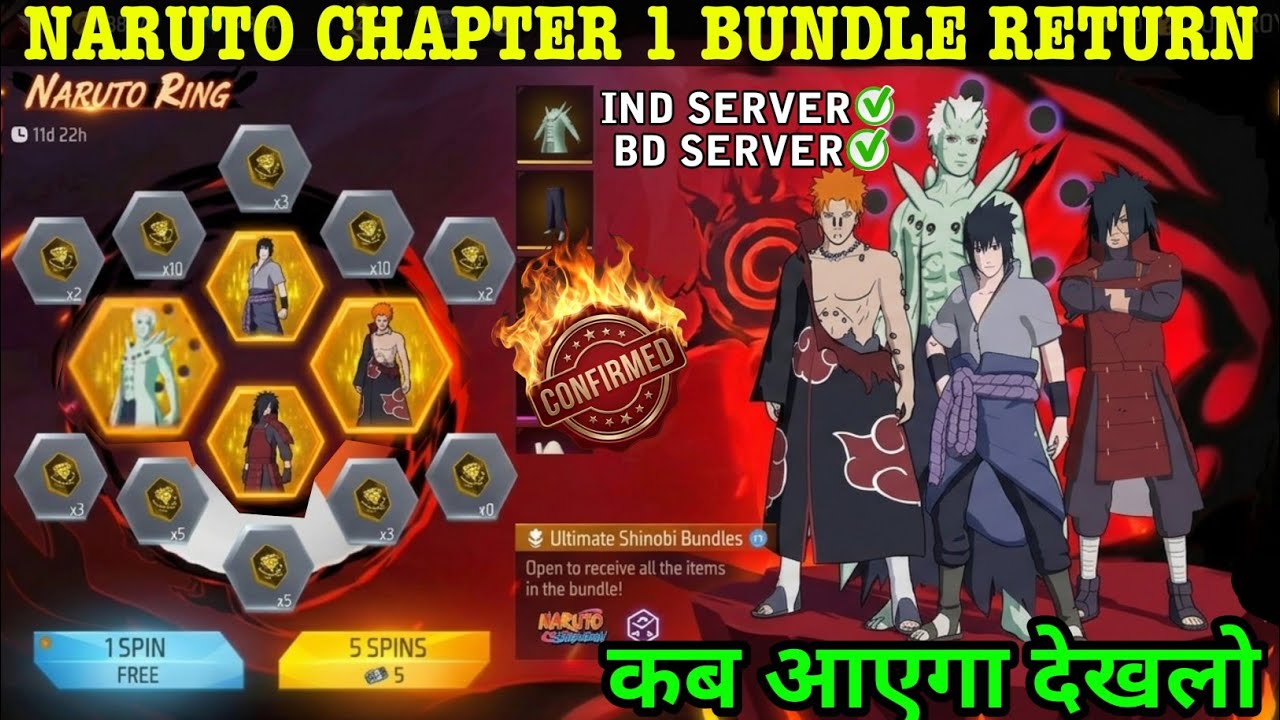 NARUTO CHAPTER 1 BUNDLE RETURN RING EVENT FREE FIRE NEXT UNIVERSAL TOKEN RING EVENT KONSA AAYEGA FF
