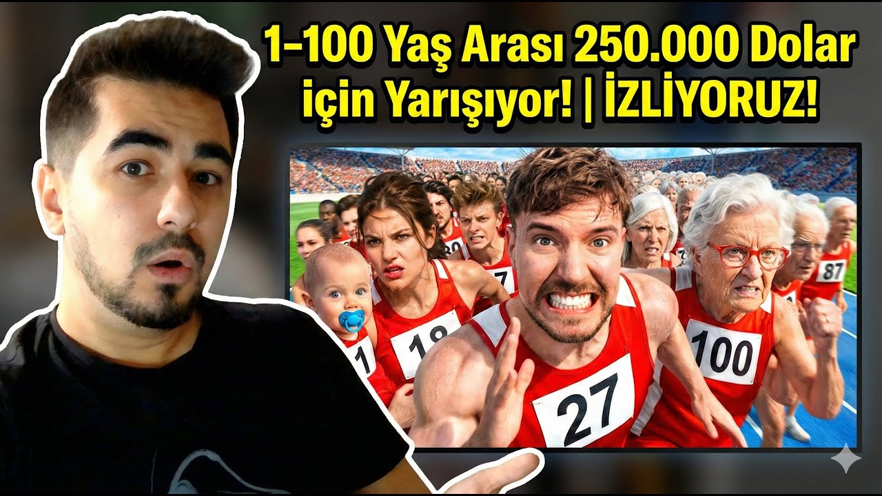 @MrBeast  1–100 Yaş Arası 250.000 Dolar için Yarışıyor! | İZLİYORUZ!