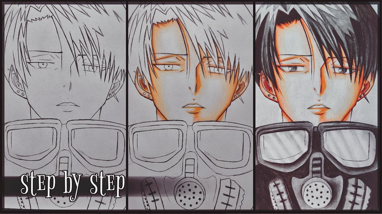 [Real-time] How to draw Levi Ackerman | Attack on Titan [Anime Drawing Tutorial For Beginners]