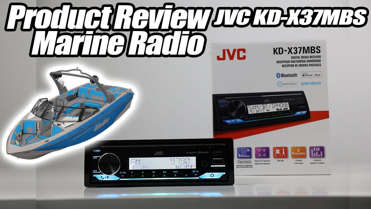 JVC KD-X37MBS Review and Demo Marine Radio Stereo Head-unit for Boats or UTVs