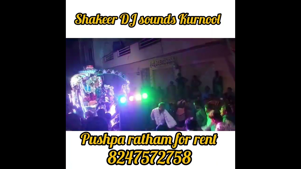 # Pushpa ratham for rent # gurralabandi# #dj Shakeer kurnool. 8247572758# event # programs# #baraths