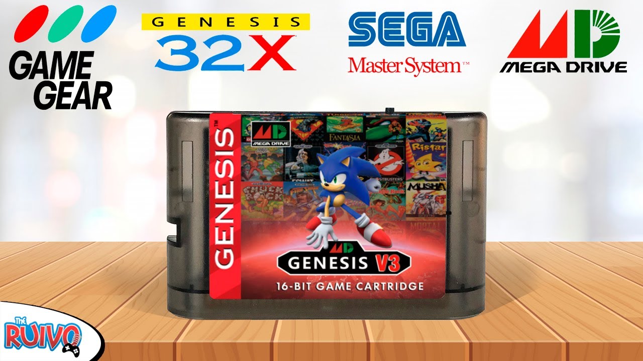 NOVO Everdrive MD V3 Pro com 1.200 Games para o Mega Drive
