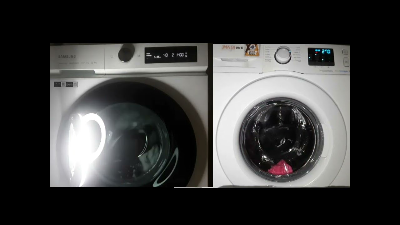 Samsung WF80F5E0W4W vs WW11BB704DGW, Daily Wash vs Colours 40° with Intensive Wash Race