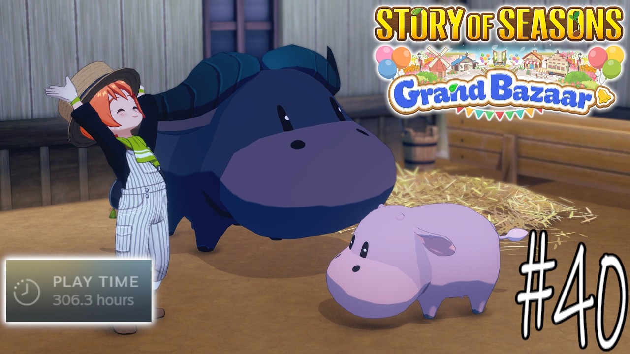 Setelah Gacha 300 Jam Dapet Kebo Albino SSR & Capai Rank 95 - Story of Seasons : Grand Bazaar #40