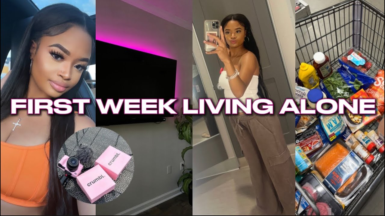 FIRST WEEK LIVING ALONE AT 21: unpacking & organizing, grocery shopping, running errands + more