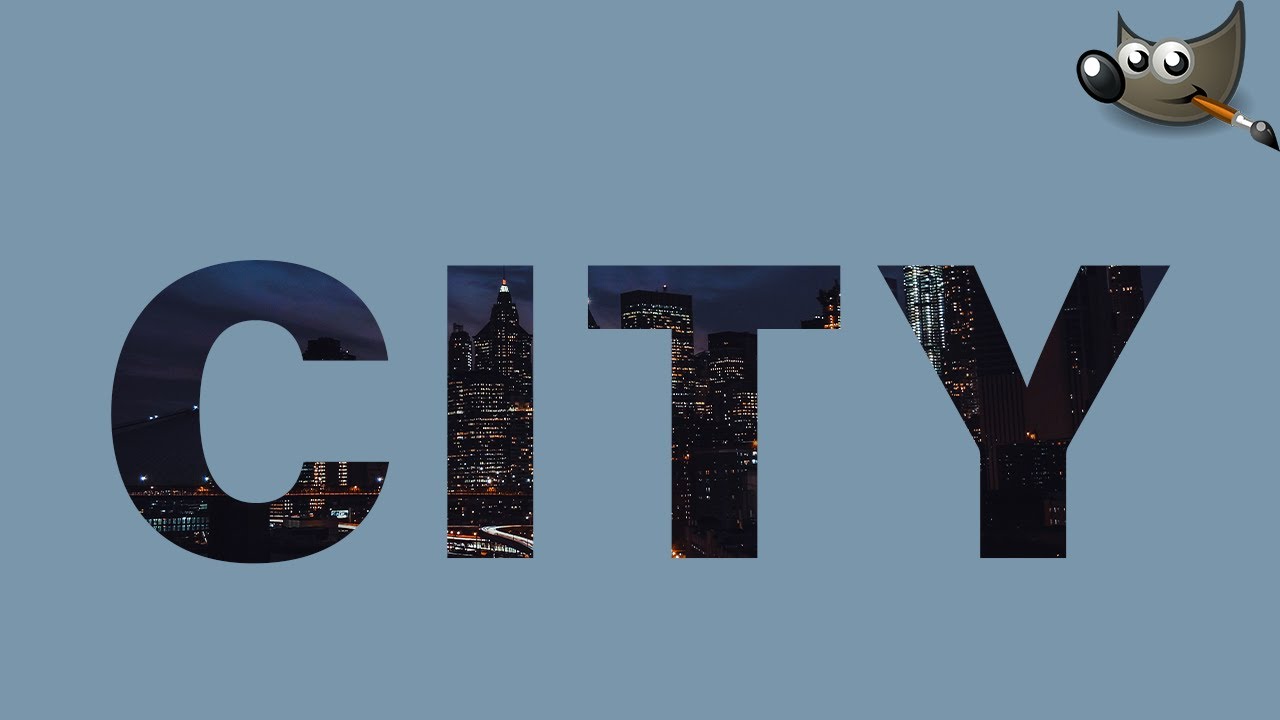 How to Put an Image Inside of Text in Gimp