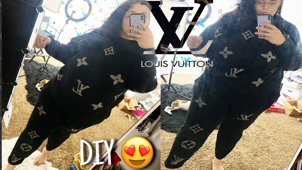 DIY LOUIS VUITTON INSPIRED SWEATSUIT | easiest way ! | 20$